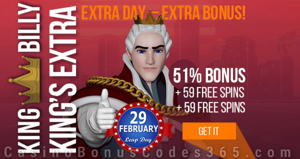 King Billy Casino King's Leap Day Bonus Legacy of Dead