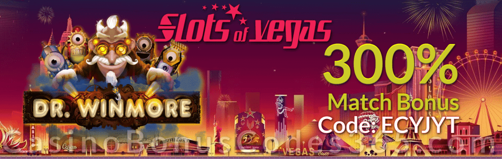 Slots of Vegas Dr. Winmore New RTG Game 300% Match Special Deal