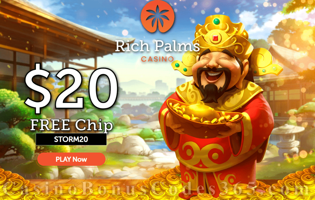 Rich Palms Casino $20 Welcome FREE Chip