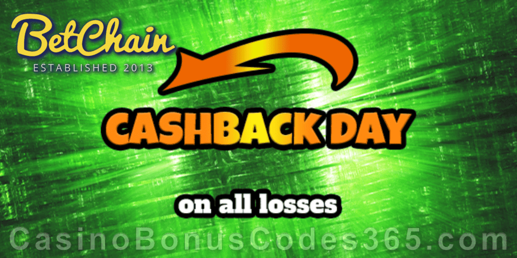 Betchain Casino 20% Cashback Day Thursday