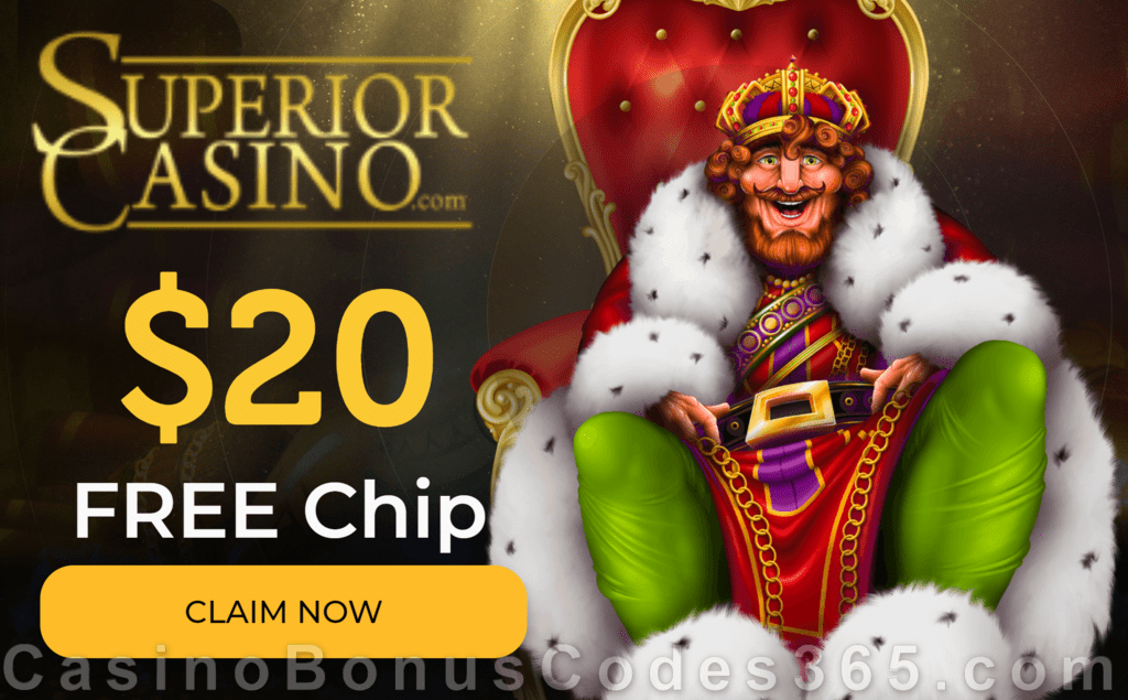 Superior Casino $20 FREE Chip Special No Deposit Deal