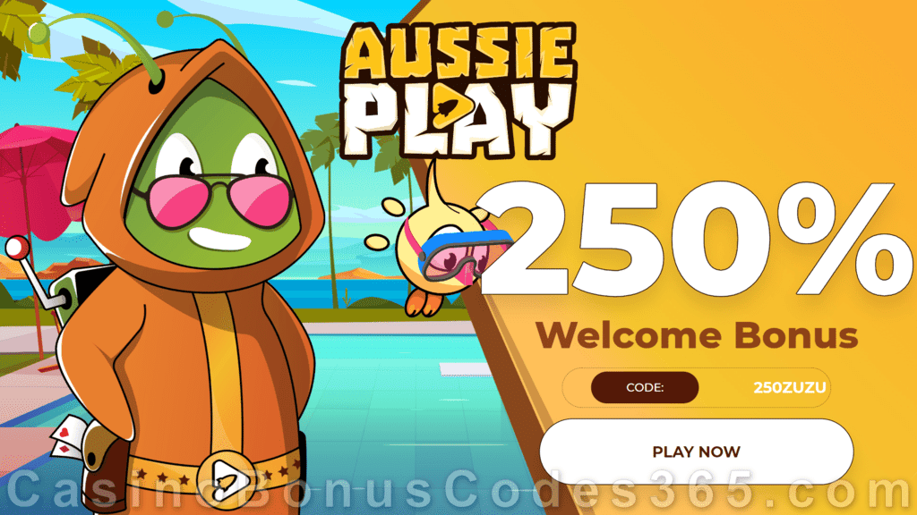 AussiePlay Casino 250% Match Welcome Bonus