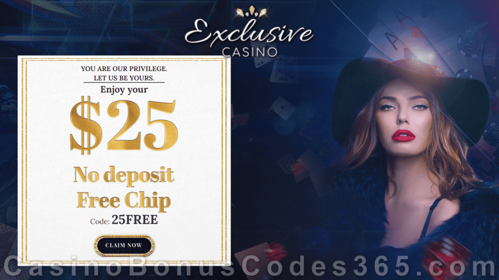 Exclusive Casino $25 FREE Chips Special No Deposit Deal