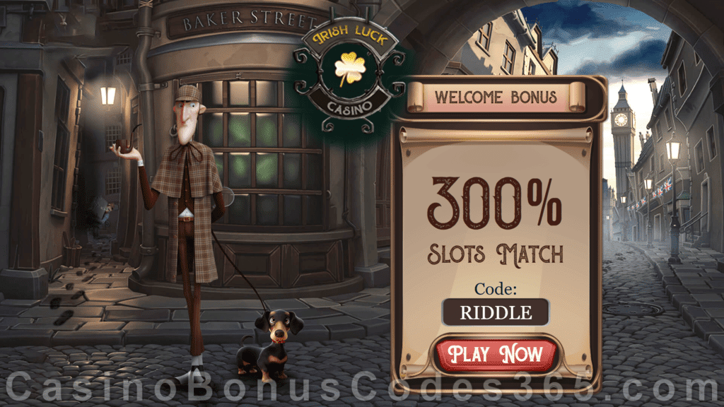 IrishLuck Casino 300% Slots Match Bonus Welcome Deal