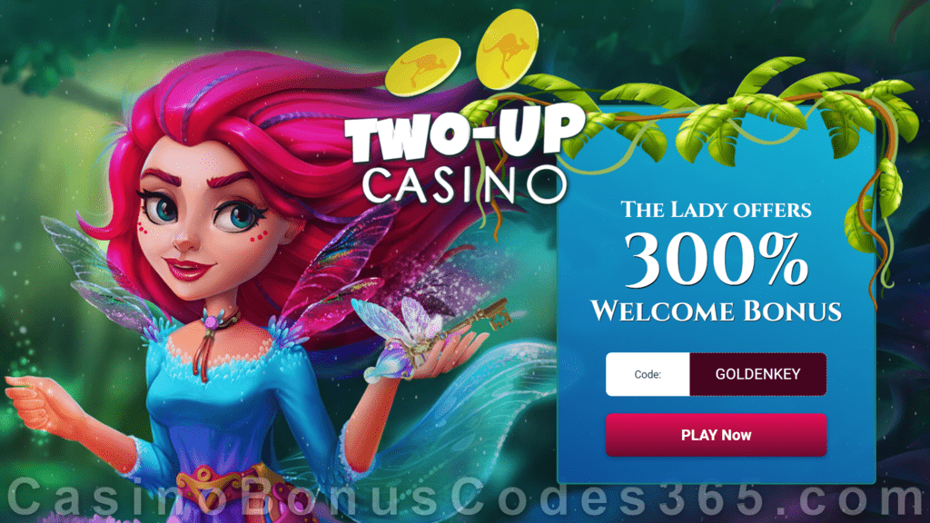 Two-up Casino 300% Match Welcome Bonus