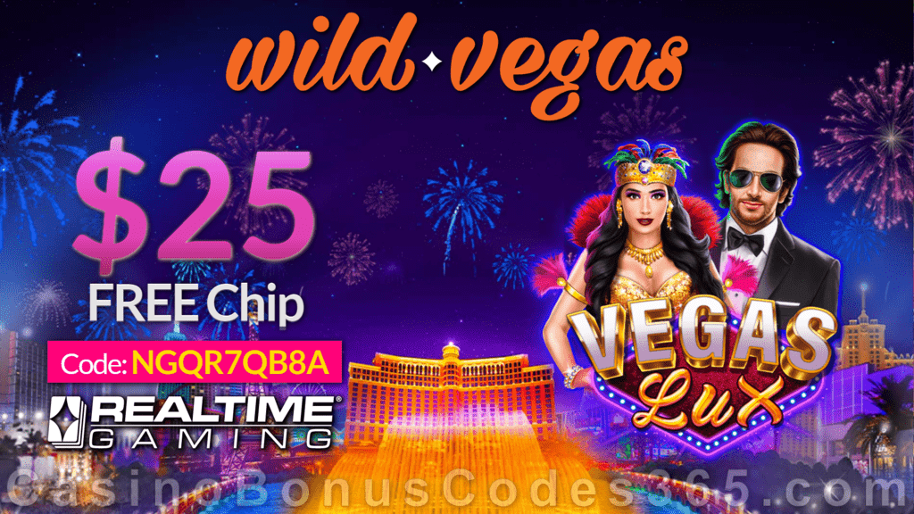 Wild Vegas Casino New RTG Game Vegas Lux $25 FREE Chips Special Deal