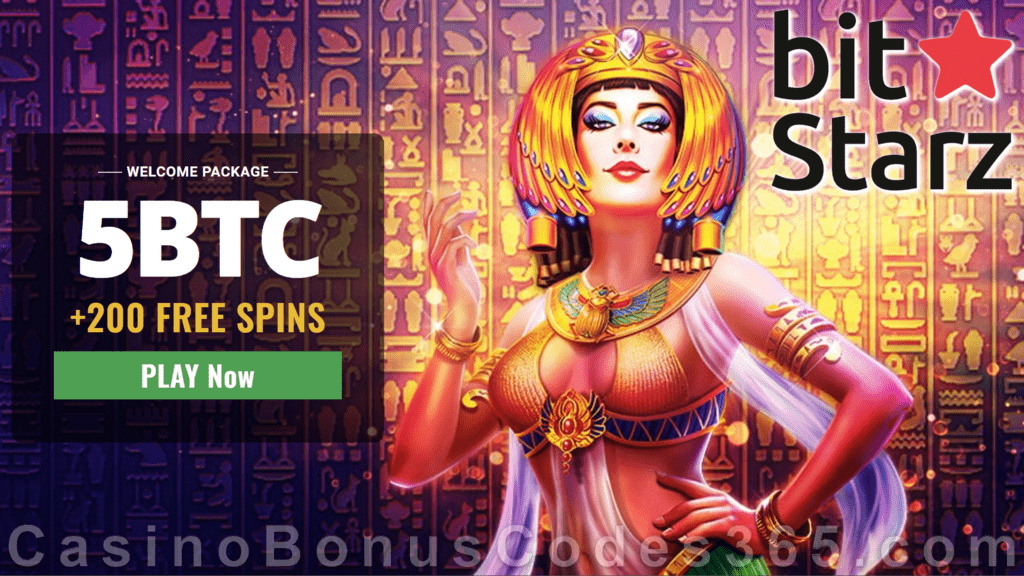 Bitstarz Casino 5 BTC plus 200 FREE Spins Welcome Package Pragmatic Play Ancient Egypt