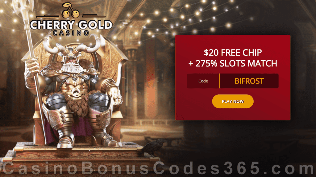 Cherry Gold Casino $20 FREE Chip plus 275% Match Father's Day 2020 Special Bonus Pack