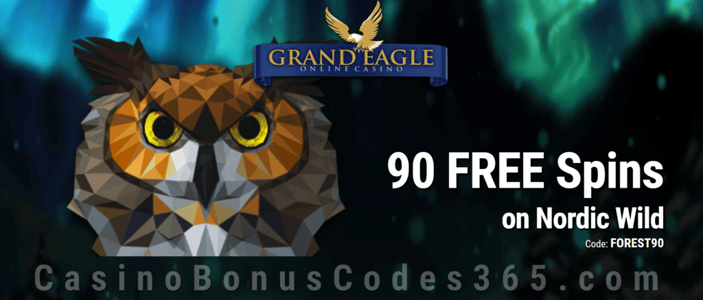 Grand Eagle Casino Special 90 FREE Saucify Nordic Wild Spins No Deposit Offer