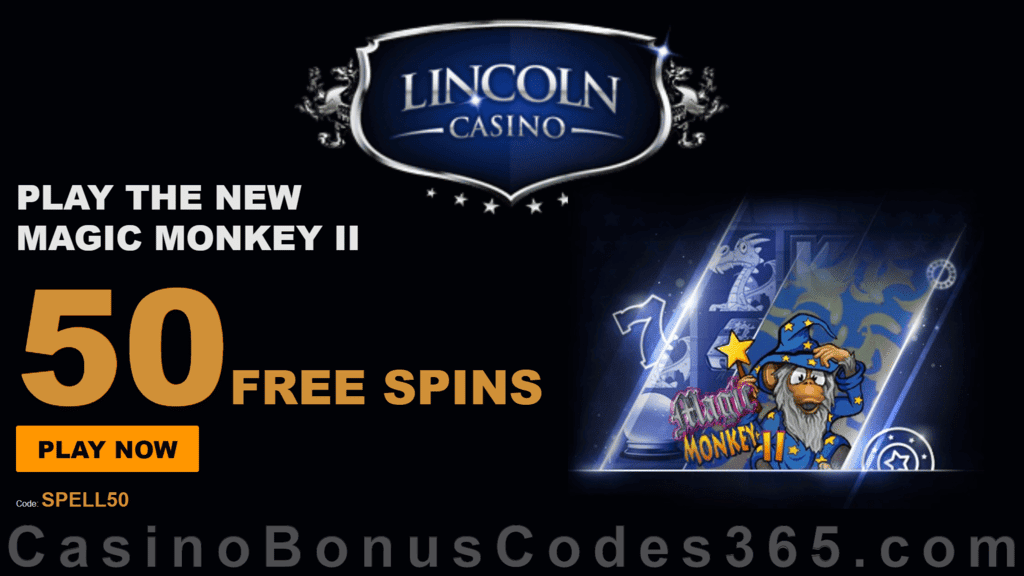 Lincoln Casino Special 100 FREE Spins on Mystic Gems No Deposit New WGS Game Promotion