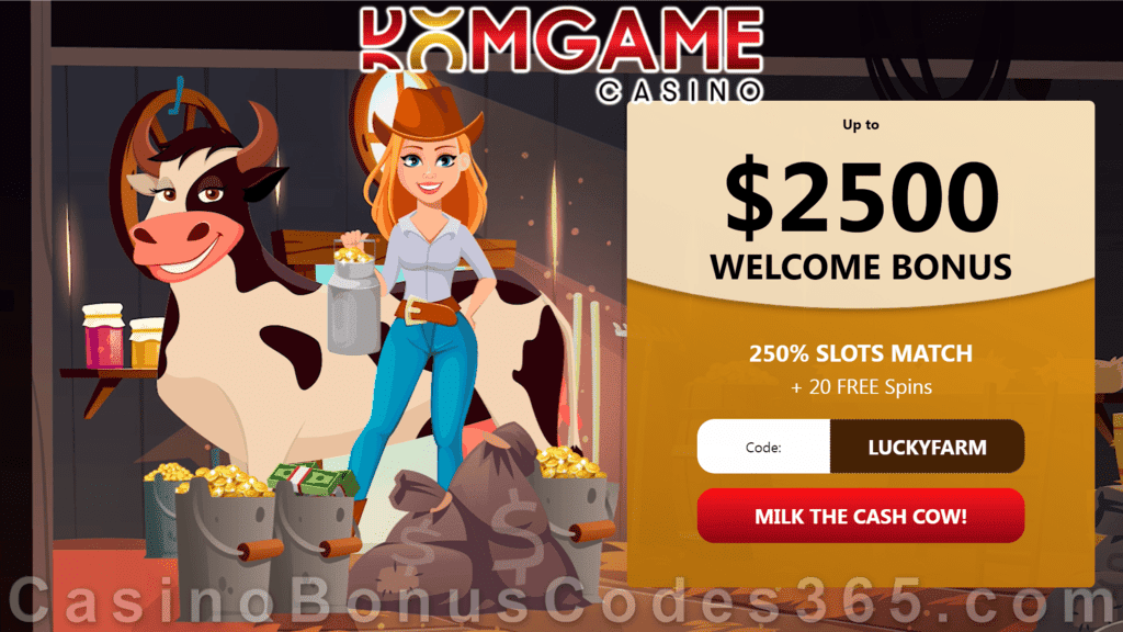 DomGame Casino 250% Match Bonus plus 20 FREE Spins Welcome Package