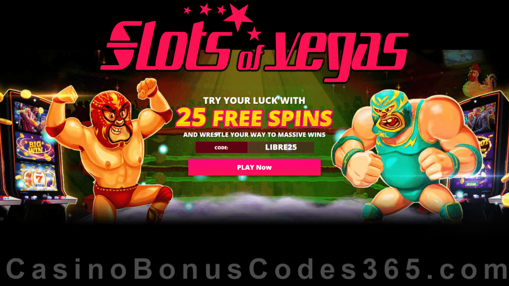 Slots of Vegas 25 FREE RTG Lucha Libre 2 Spins No Deposit Welcome Offer