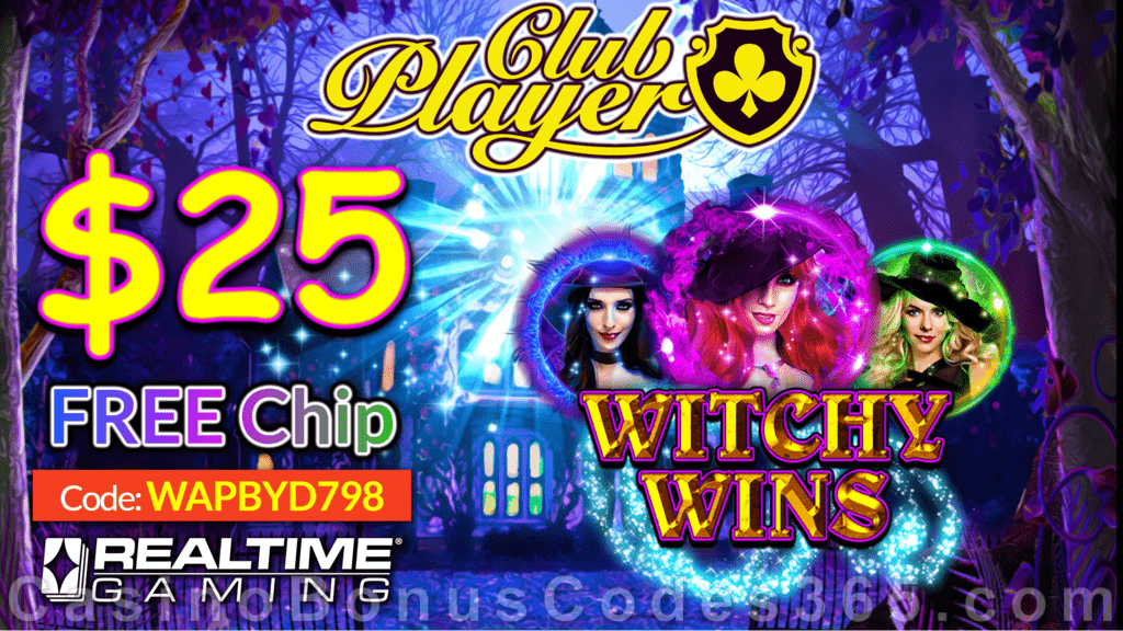 Club Player CasinoNew RTG Game  Witchy Wins New RTG Game $25 FREE Chip Special Deal