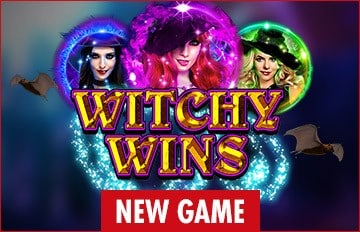 Everygame Casino Red 125% Bonus plus 50 FREE Spins on Witchy Wins New RTG Game Special Deal