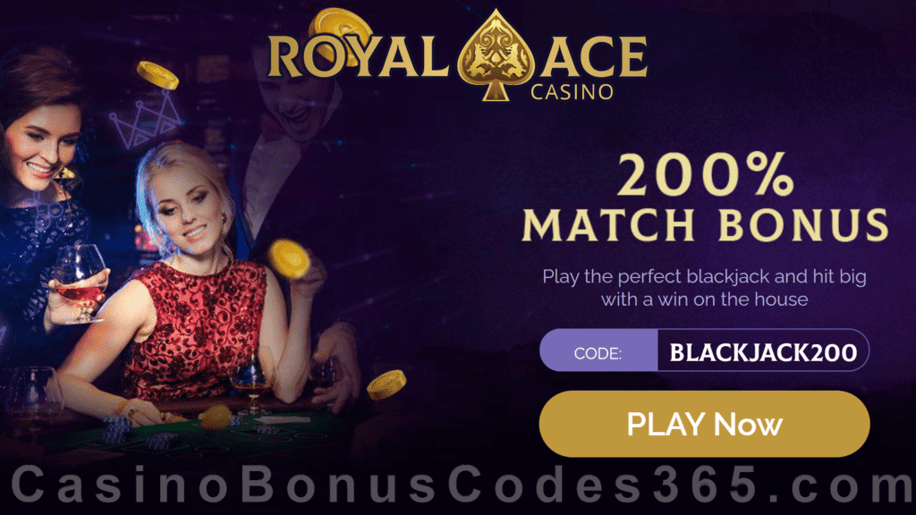 Royal Ace Casino 200% Match Blackjack Welcome Bonus