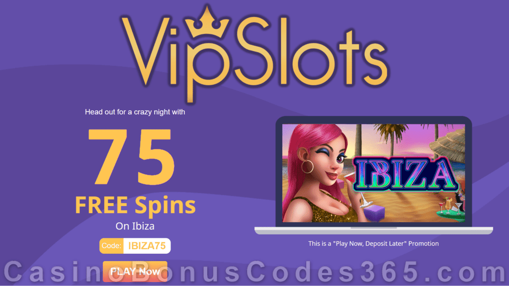 VipSlots Casino 75 FREE Arrow's Edge Ibiza Spins Weekly All Players Special Deal