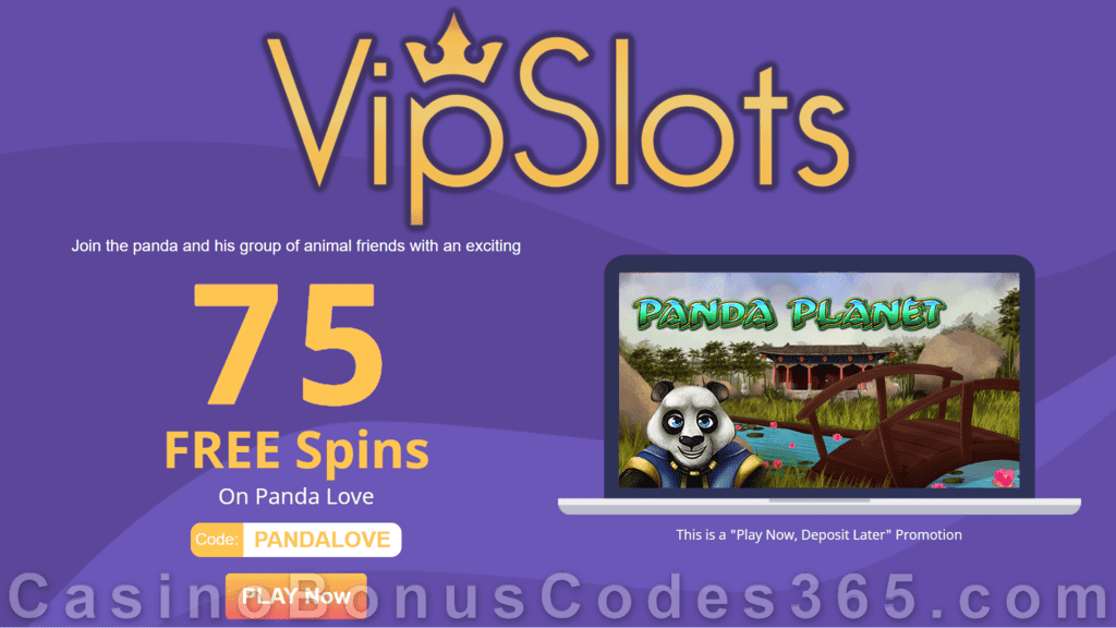 VipSlots Casino 75 FREE Spins on Arrow's Edge Panda Planet Weekly All Players Special Promo