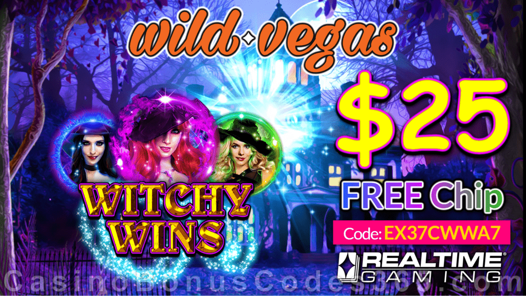 Wild Vegas Casino New RTG Game Witchy Wins $25 No Deposit FREE Chips Special Offer