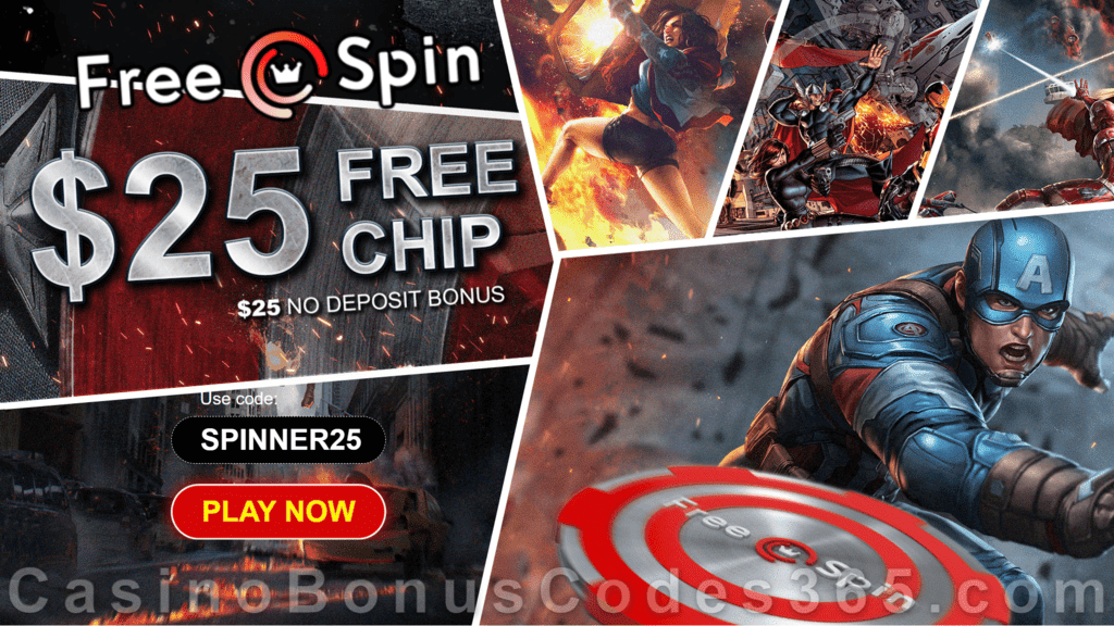 FREE Spin Casino $25 FREE Chip Special No Deposit Offer