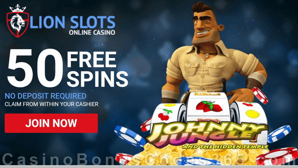 Lion Slots 50 FREE Rival Gaming Johnny Jungle Spins Exclusive No Deposit Welcome Deal