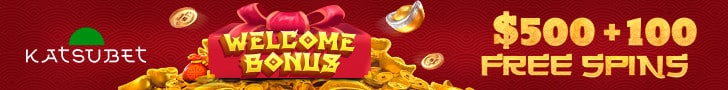 Katsubet $500 plus 100 FREE Spins Welcome Package