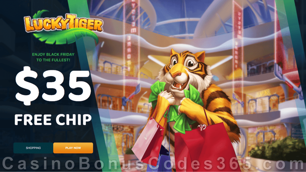 Lucky Tiger Casino 35 FREE Chip Black Friday No Deposit Super Sale