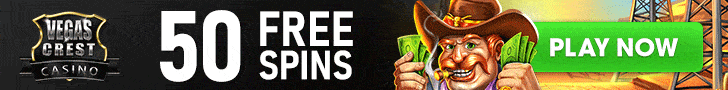 Vegas Crest Casino 50 FREE Genii Well Oil Be Spins and 200% Match Bonus plus 30 FREE Spins Special Welcome Offer