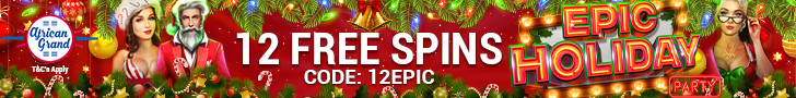 African Grand Online Casino New RTG Game 12 FREE Epic Holiday Party Spins and 150% Match Bonus plus 25 FREE Spins Sign Up Deal