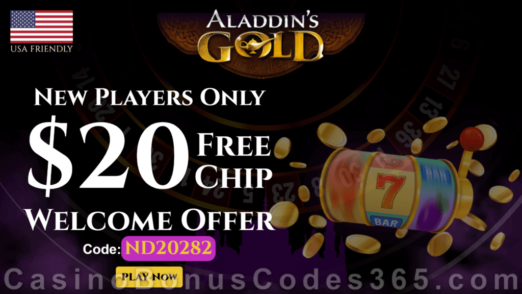 Aladdin's Gold Casino up to 95 FREE Chip No Deposit Exclusive New