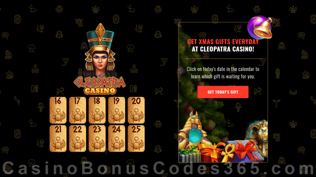 Cleopatra Casino 2020 Advent Calendar Xmas Gift