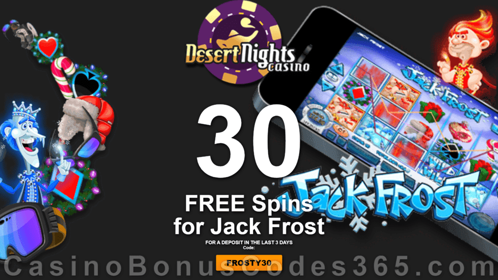 Desert Nights Casino 30 FREE Spins on Rival Gaming Jack Frost No Deposit Sales