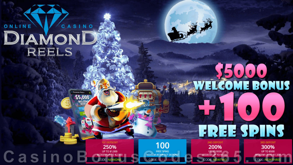 Diamond Reels Casino up to $5000 Bonus plus 100 FREE RTG Wild Hog Luau Spins Welcome Package