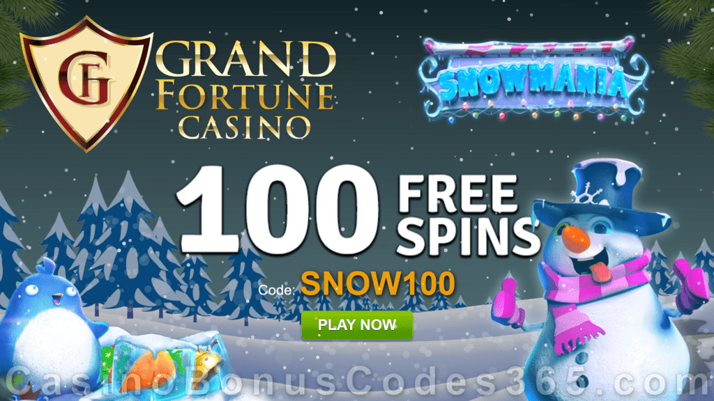 Grand Fortune Casino 100 FREE Snowmania Spins No Deposit Holiday Offer Grand Fortune Casino 100 FREE Snowmania Spins No Deposit Holiday Offer