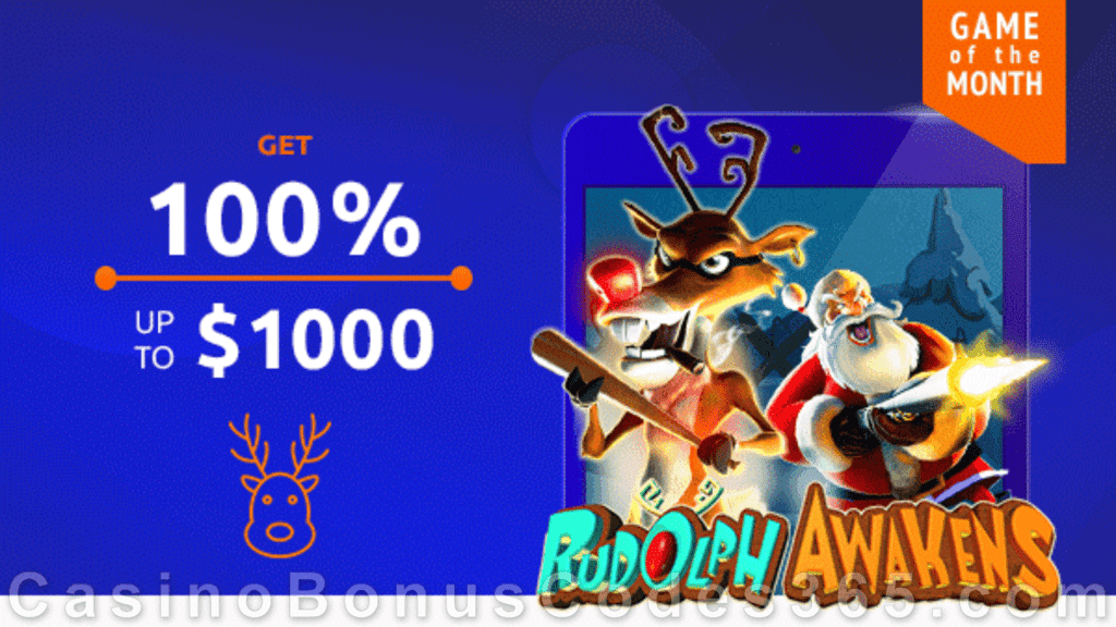 Jackpot Capital December Game of the Month RTG Rudolph Awakens Special Promo