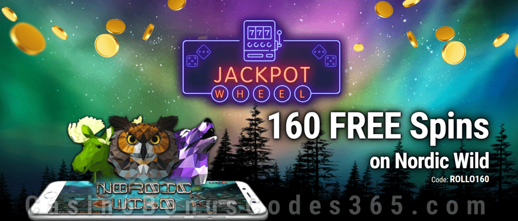 Jackpot Wheel Exclusive 160 FREE Saucify Nordic Wild Spins No Deposit Offer