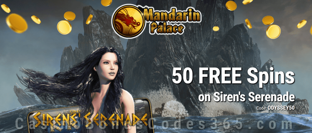 Mandarin Palace Online Casino 50 FREE Saucify Sirens' Serenade Spins Special No Deposit Deal