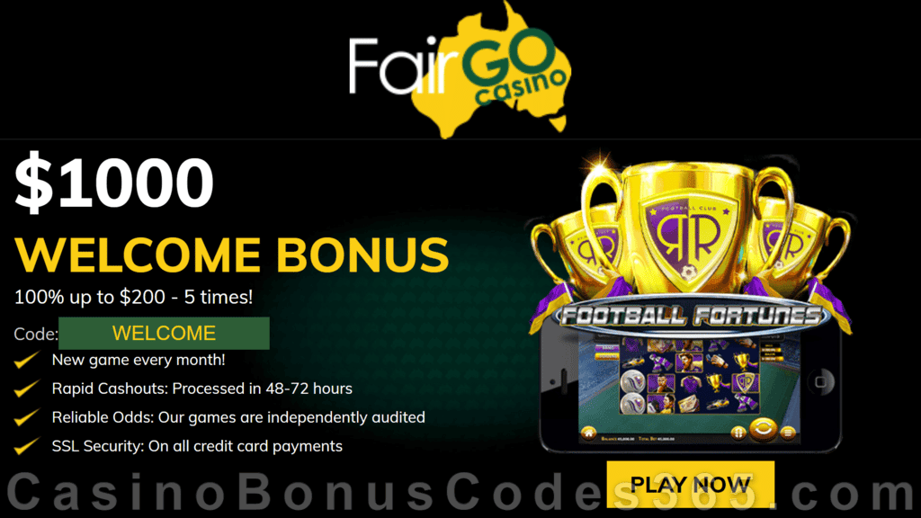 Fair Go Casino RTG Football Fortunes