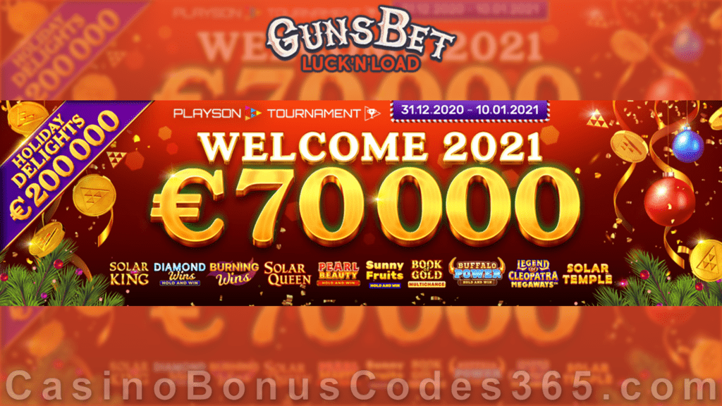 GunsBet Playson Welcome 2021 Tournament