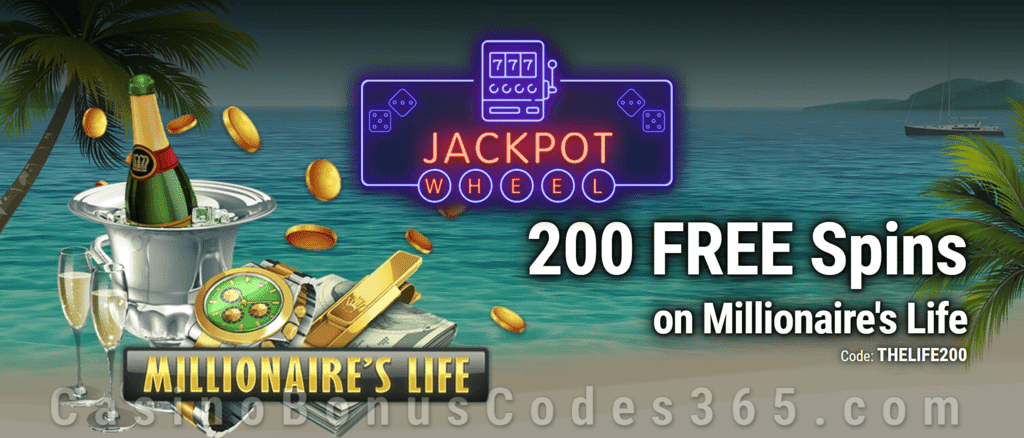 Jackpot Wheel 200  FREE Saucify Millionaire's Life Spins Exclusive No Deposit All Players Promo