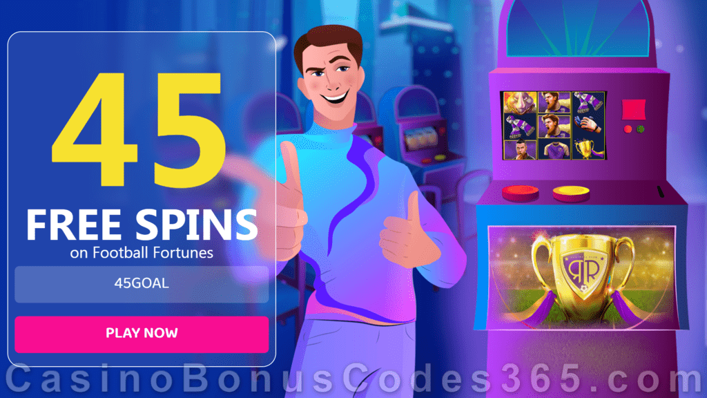 Las Atlantis Casino 45 FREE Spins on Football Fortunes New RTG Game Special Deal