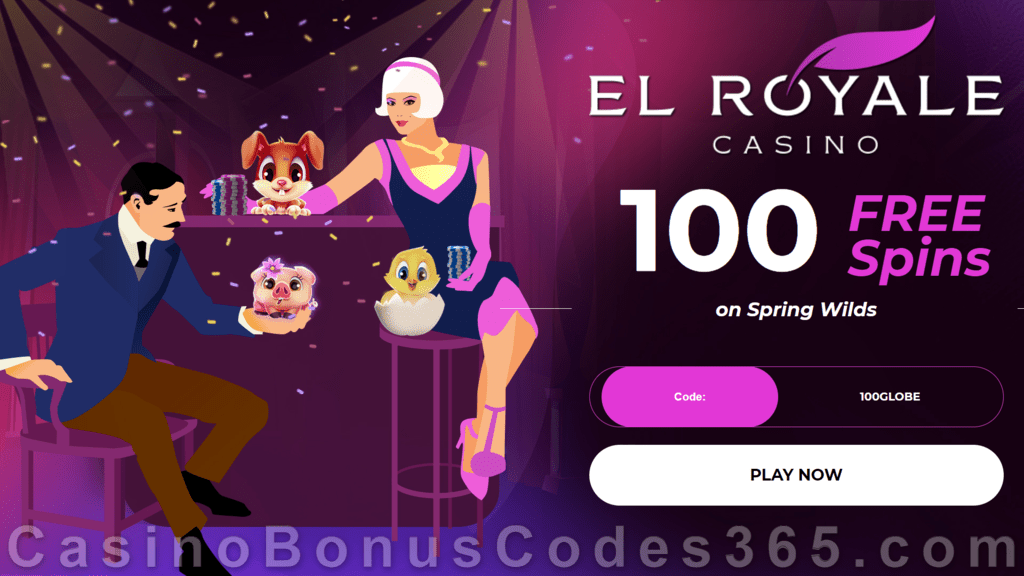 El Royale Casino 100 FREE RTG Spring Wilds Spins Special No Deposit New Players Promo