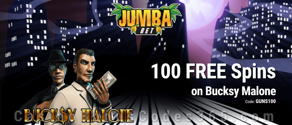 Jumba Bet Exclusive No Deposit 100 FREE Saucify Bucksy Malone Spins Offer