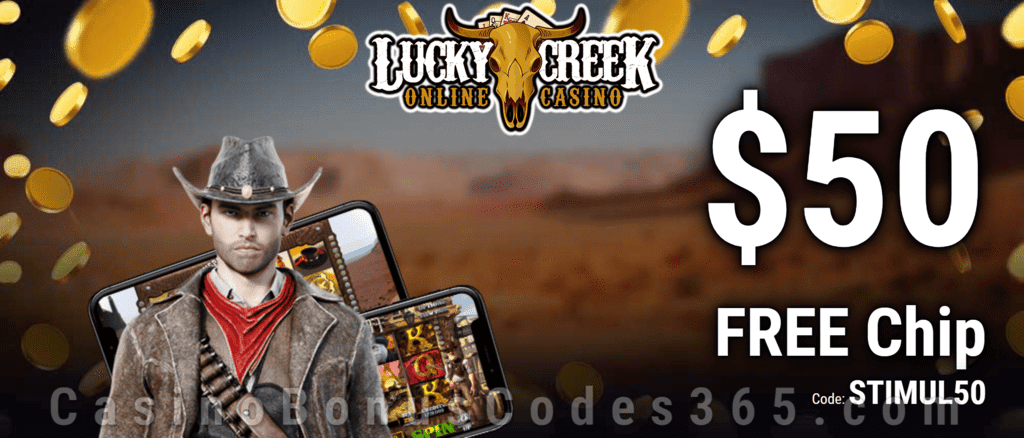 Lucky Creek $50 FREE Chip Exclusive No Deposit Promo for All Players Saucify