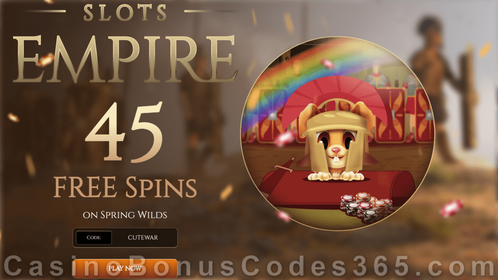 Slots Empire 45 FREE Spins on Spring Wilds New RTG Game Special New Players Offer