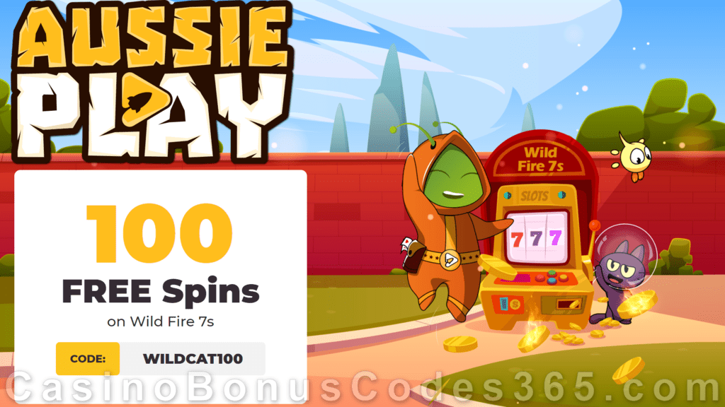 AussiePlay Casino 100 FREE RTG Wild Fire 7s Spins Special New Players Offer