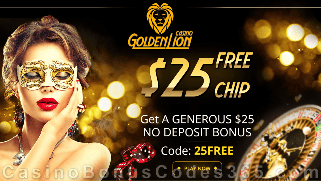 Golden Lion Casino $25 No Deposit FREE Chips