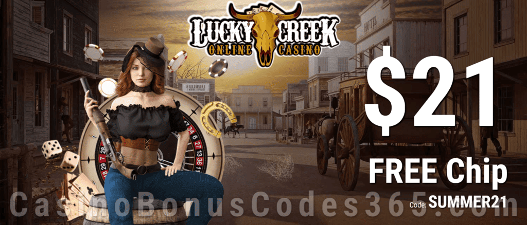 Lucky Creek Exclusive $21 FREE Chip No Deposit Offer Saucify