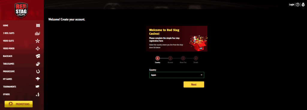 Red Stag Casino Sign Up