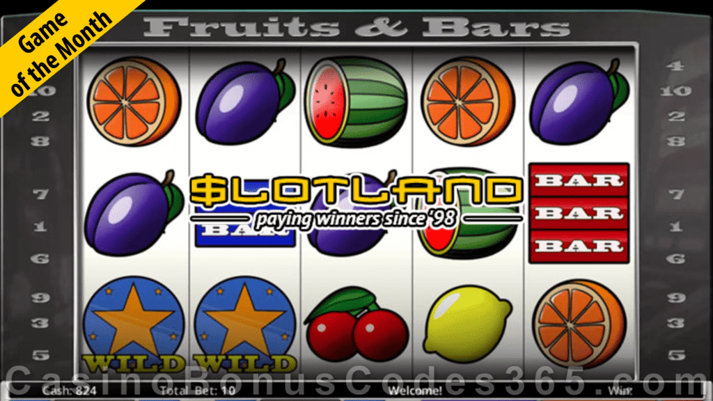 Slotland Casino Fruits & Bars May Game of the Month Special Offer