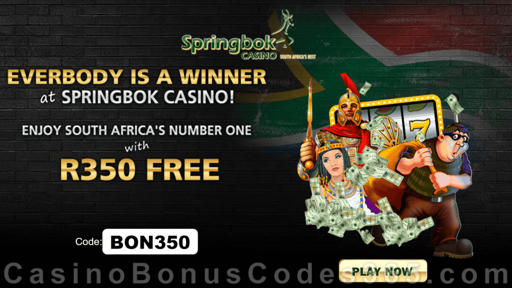 Springbok Casino R350 FREE Chip New Players Deal RTG